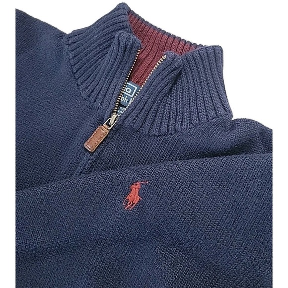 Vintage Polo Ralph Lauren Exclusive Of Decoration Quarter Zip Sweater Mens XL - Picture 1 of 9